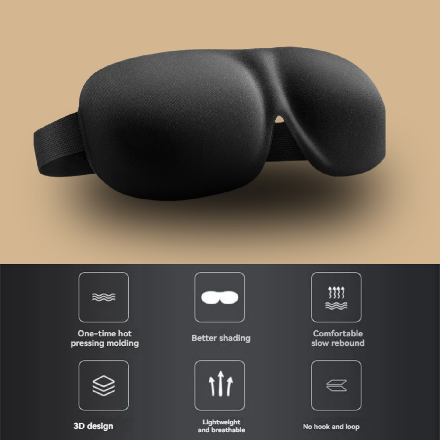 3D Blackout Eye Mask for Better Rest