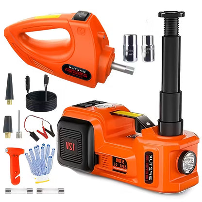 🚗 3-in-1 Electric Car Jack Kit – Lift, Inflate & Loosen in Seconds