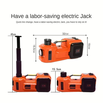 🚗 3-in-1 Electric Car Jack Kit – Lift, Inflate & Loosen in Seconds