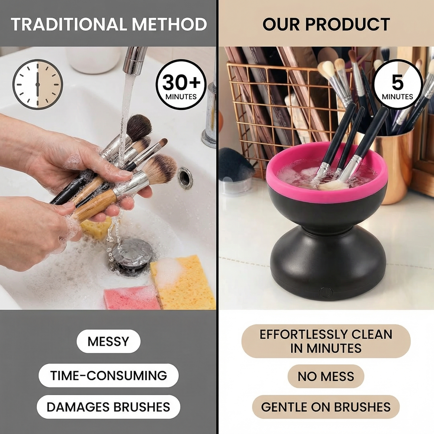 💖 GlowClean™ Automatic Makeup Brush Cleaner