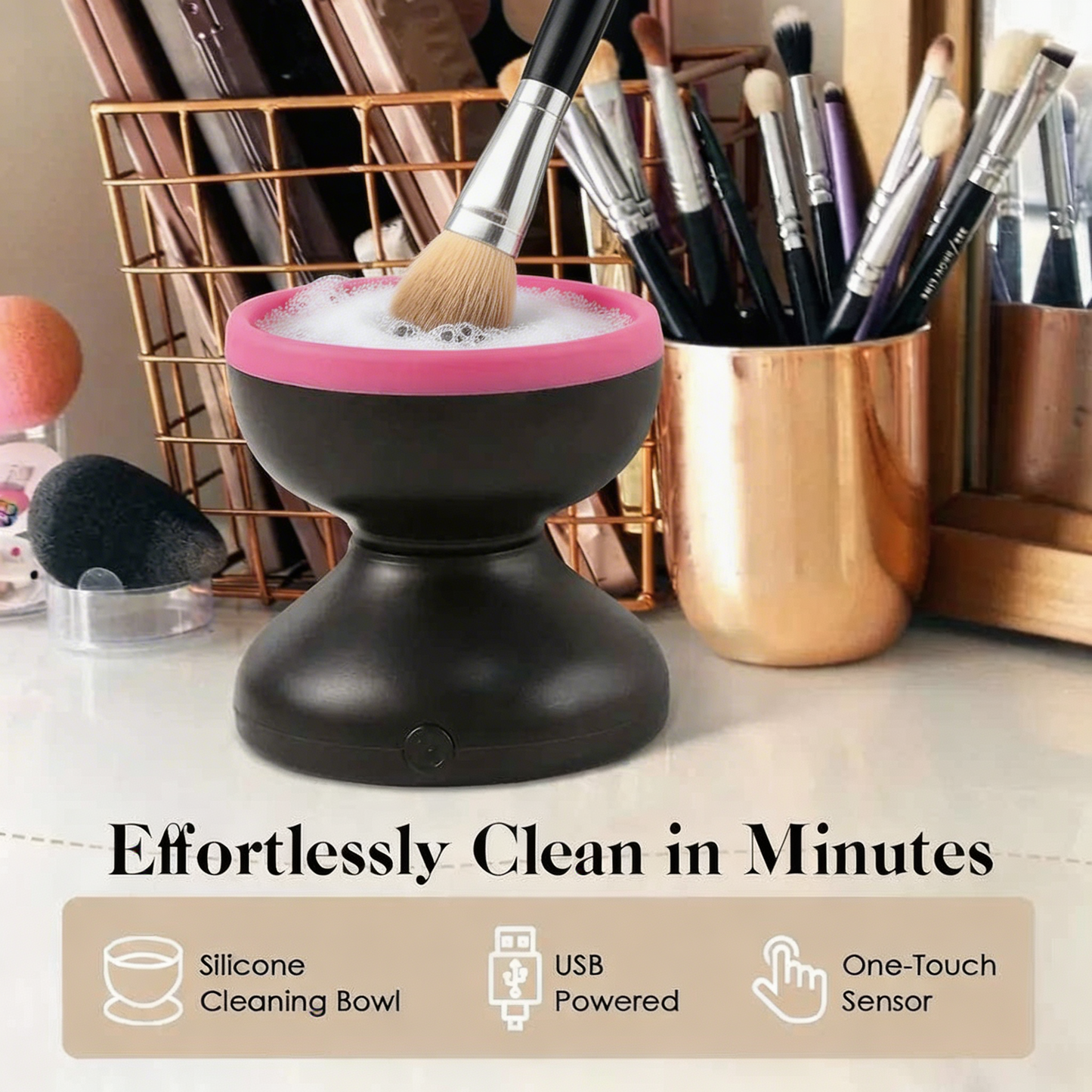 💖 GlowClean™ Automatic Makeup Brush Cleaner